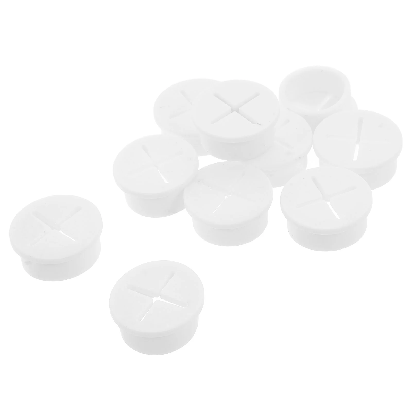 

10 Pcs Round Threading Cover Cable Cord Hole Plug Wire for The Wall Flexible Desk Grommet Drywall Bumper Plugs