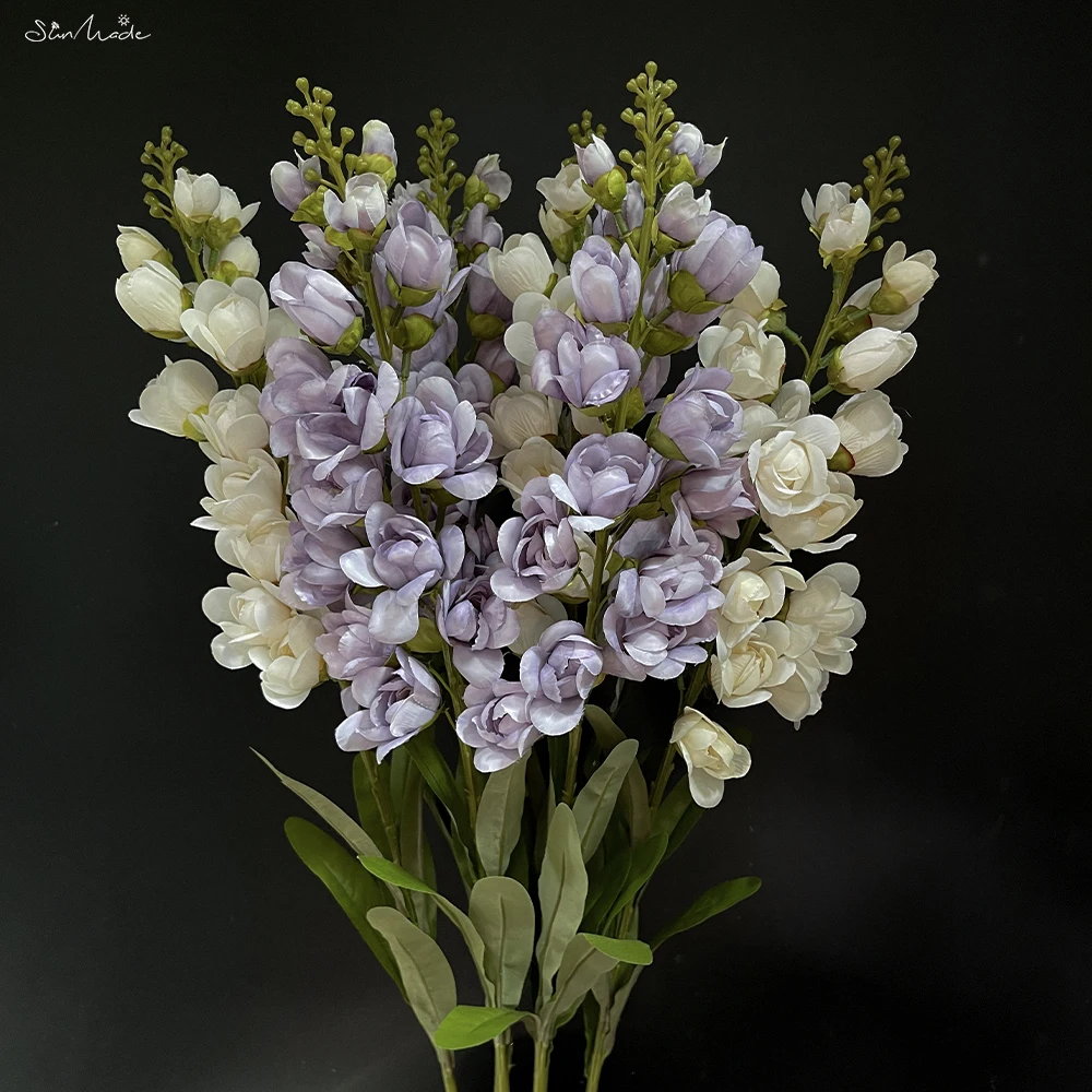 SunMade Bell Hyacinth Long Branch Flowers Home Decoration Silk Artificial Flowers Wedding Christmas Decor Flores Artificales
