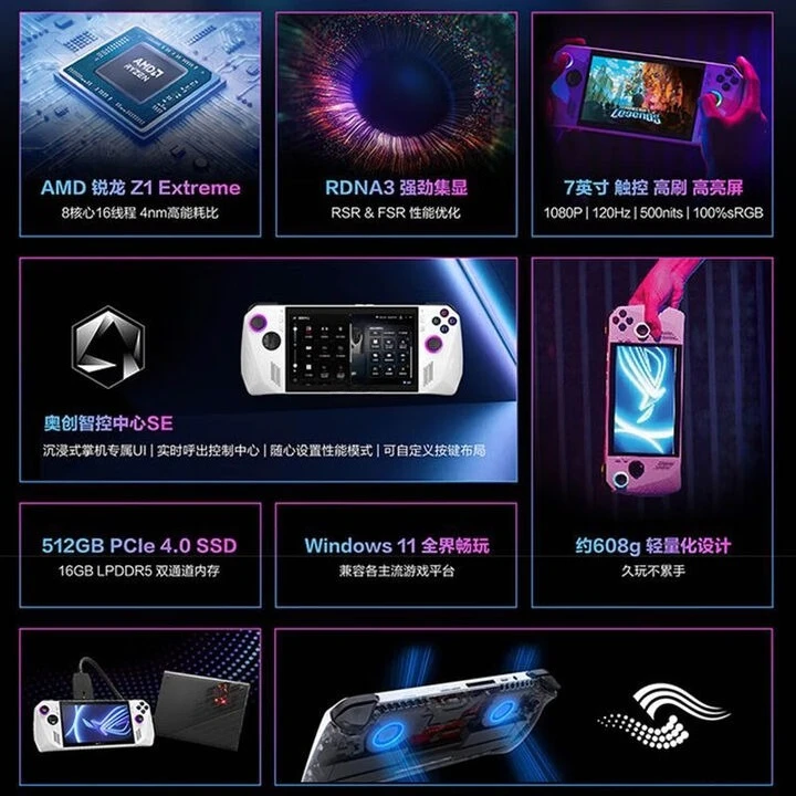 وحدة تحكم الألعاب ROG المحمولة X الجيل الثاني من وحدة تحكم الألعاب windows11 AMD Ryzen Z1E #2
