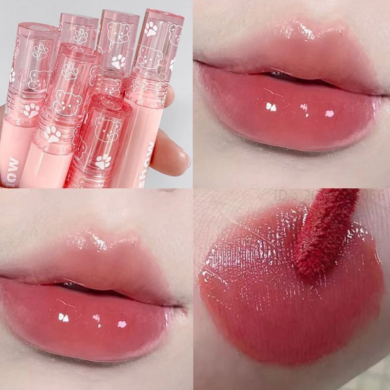 Brillo de labios de larga duración, brillo de labios líquido de moda, hidratante, no fácil de pegar, copa de lápiz labial