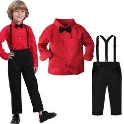 Baby Boy Chritmas Outfit Infant Birthday Party Gift Set Toddler Wedding Suit Kids Photography Performance School Piano Clothes