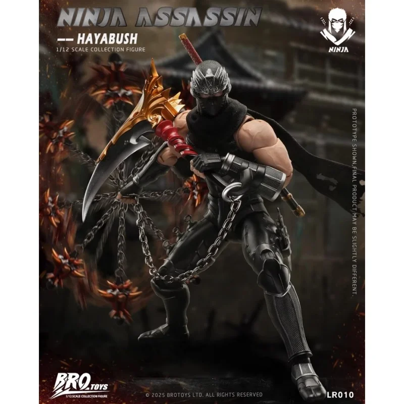 Brotoys Ninja Assassin Ryu Hayabusa Action Figure PVC Model with Outfit And Sword Set - Desktop Ornament Collectible Toy Gift