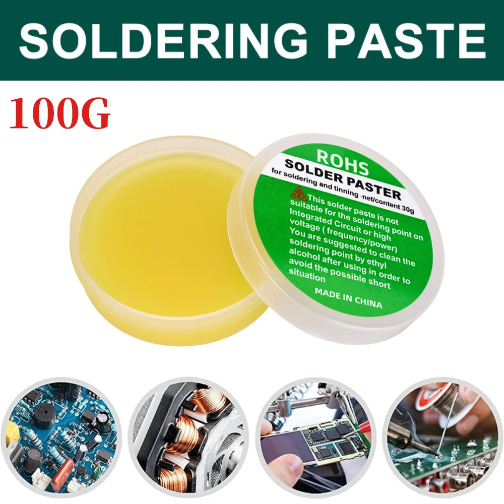 100g Soldering Paste Flux Rosin Paste Soldering Flux No Clean Flux Welding Solder Paste for Soldering Electronic Circuit Boards