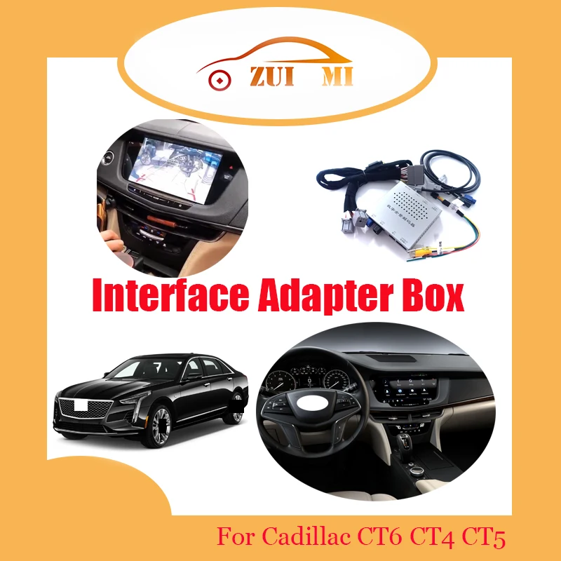 

Car Interface Adapter Box For Cadillac CT6 CT4 CT5 Reverse Track Box Original Car Screen Upgrade Reverse Image 360 PanoramicView