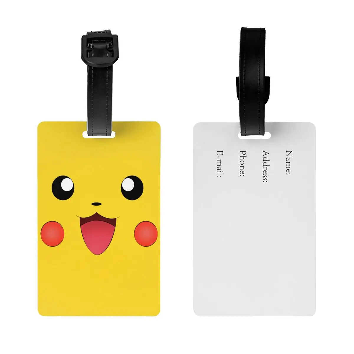 Tag bagasi kustom Pokemon Pikachu Tag bagasi penutup privasi Label ID