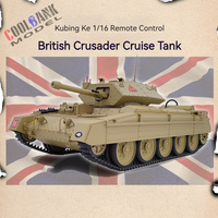 2025 New Warehouse Soldier British Crusader Mkiii Remote Controlled Tank Smoke Belt Telescopic Simulation Military Model Toy Boy