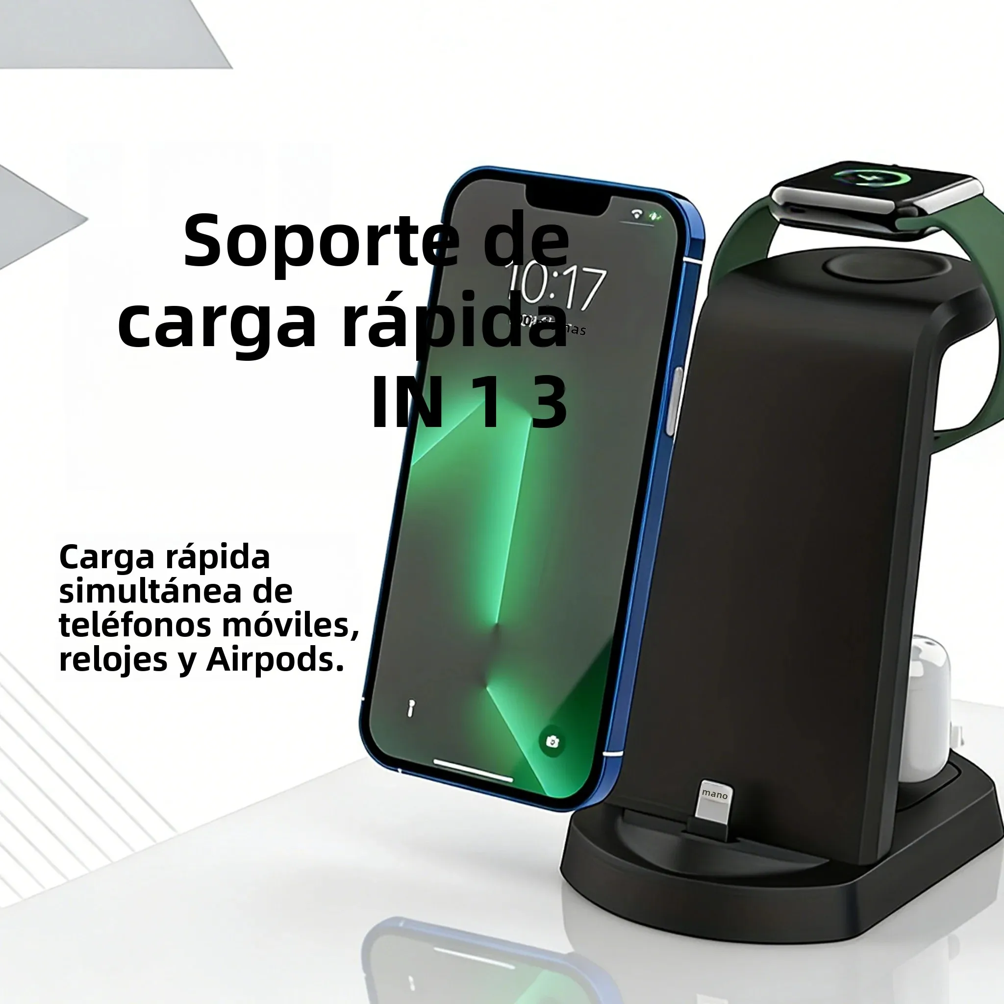 Estación de carga rápida 3 en 1, soporte para Apple Watch, Airpods, iPhone14, 13, 12, 11 PRO MAX