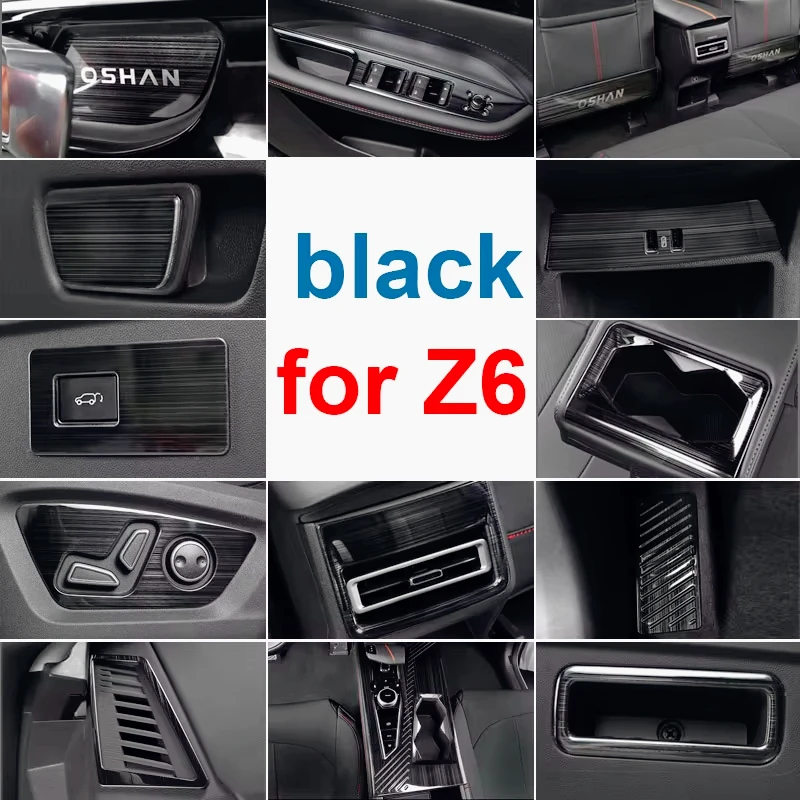 

Черный для Changan OSHAN Z6 2022 2023 2024, панель переключения передач, центральное управление, воздуховыпускное отверстие, подъемная панель, декоративная