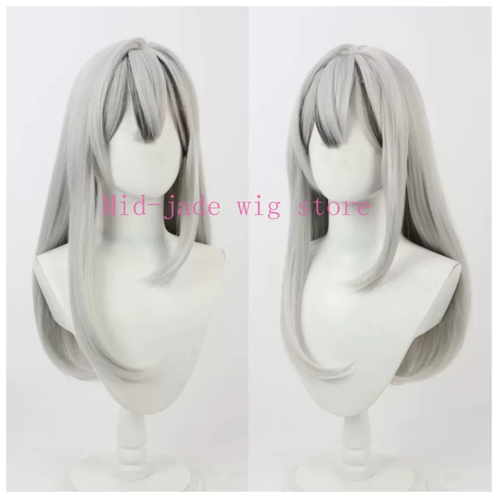 Xinhua Cosplay Wig Realistic Scalp Silver Straight Hair for Valentine Game Expo and Photography