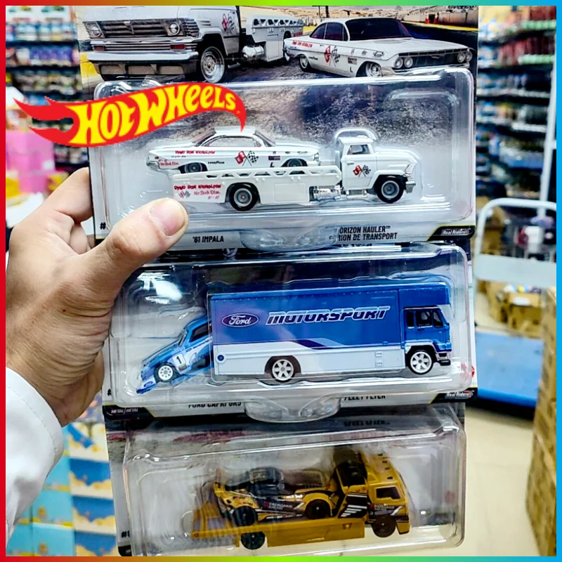 سلسلة نقل فريق العجلات الساخنة 1/64 نموذج سيارة مصنوع من خليط معدني - هدايا لعبة فورد شيفروليه إمبالا تويوتا سوبرا القابلة للجمع