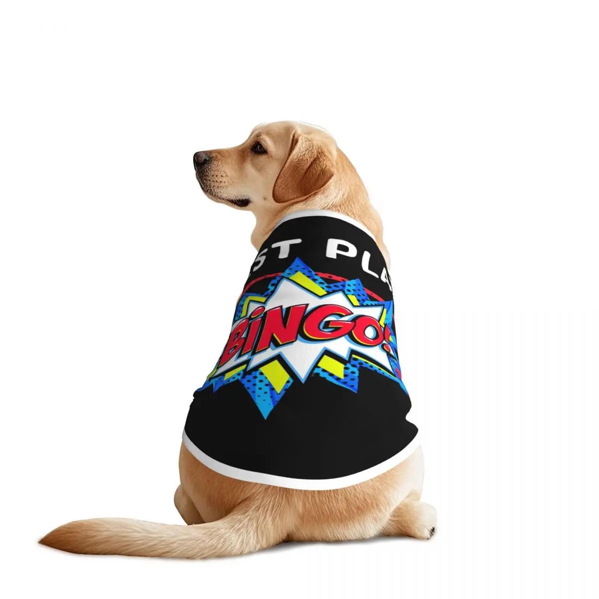 Best Play Bingo Pet Vest Jacket Breathable Paper Game Large Dog Clothes Decoration For Costume Supplies