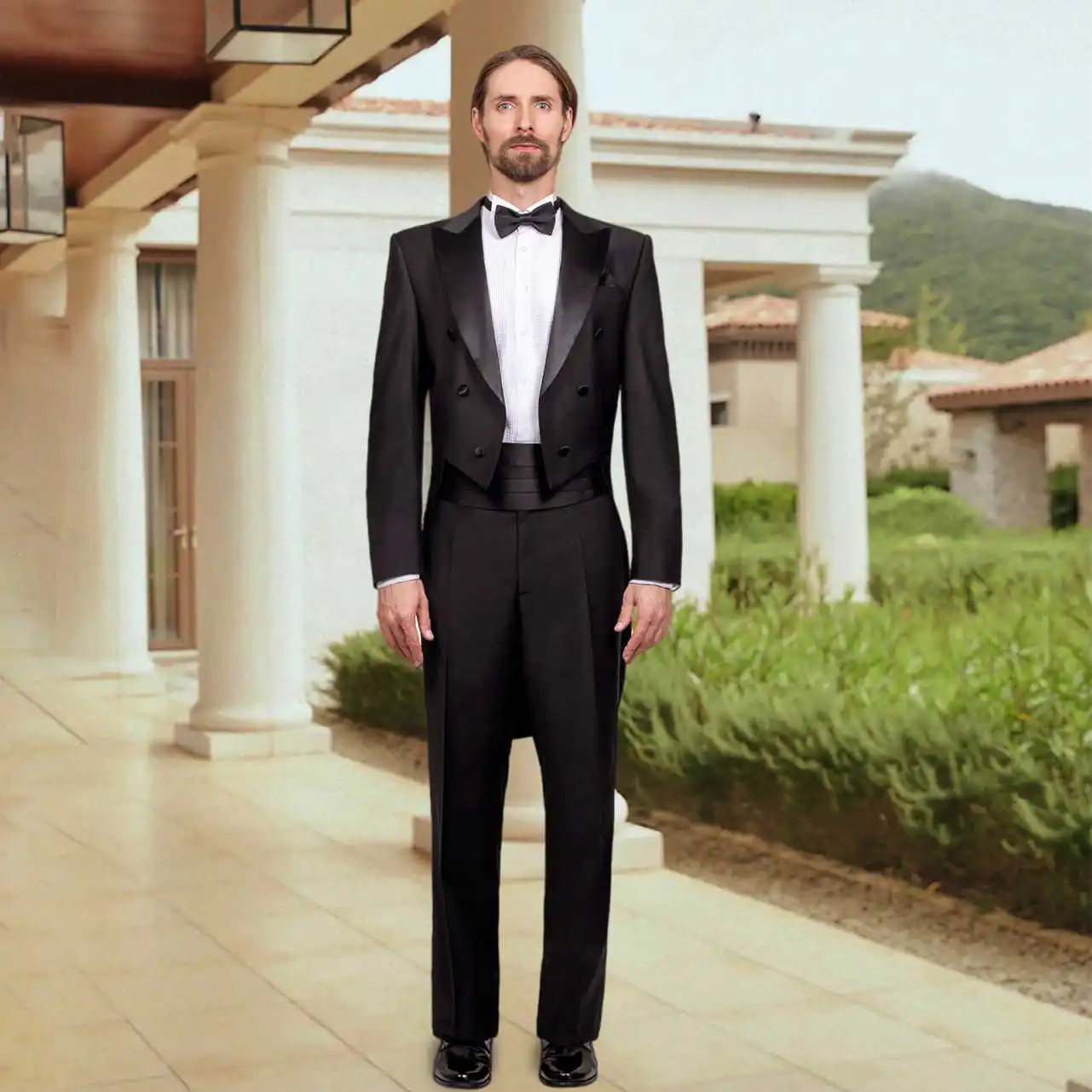Jas Pria Klasik Jas Pernikahan Jas Pesta Jas Pria Slim 2-Pcs Jas dan Celana Jahit Khusus Pengantin Pria Pengiring Pria Acara Formal Ukuran Sesuai Pesanan