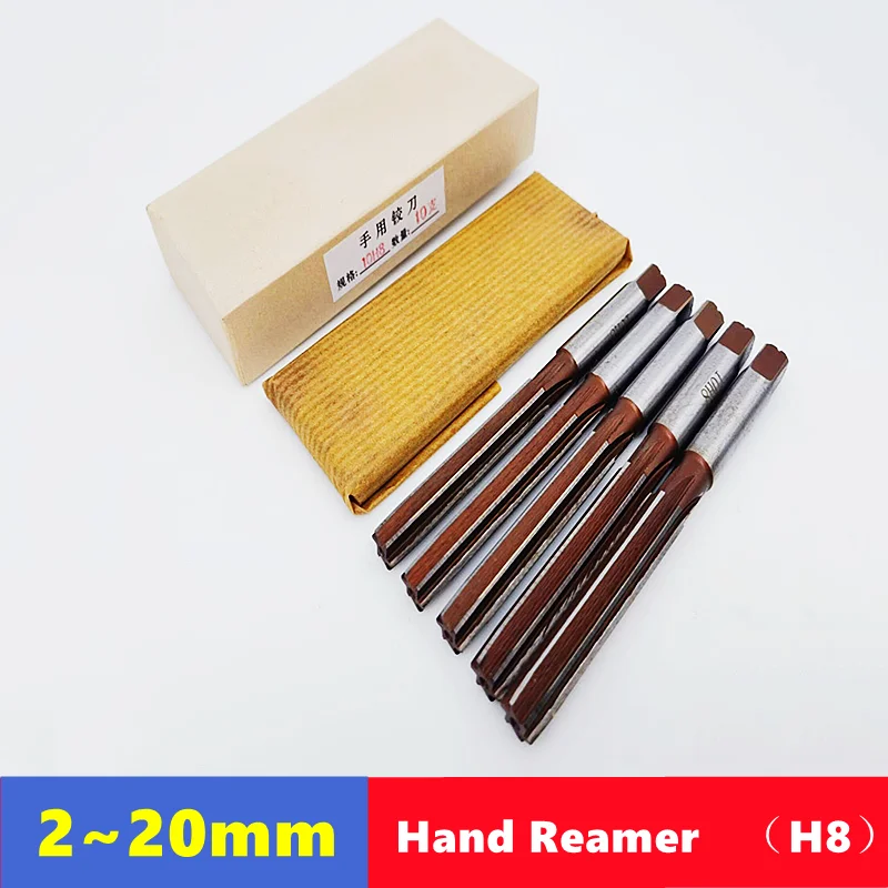 H8 manual straight slot reamer 2-20mm, 9Sicr manual square shank reamer, manual reaming and precision cutting milling cutter