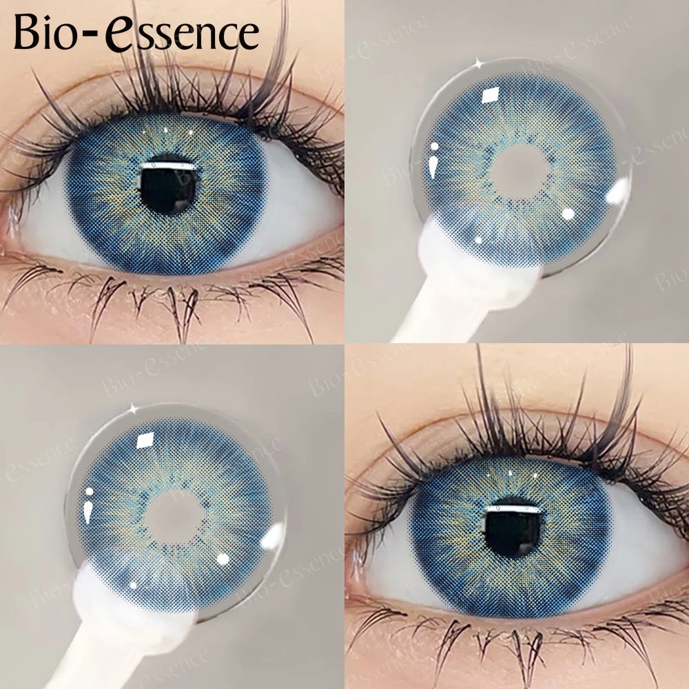 RU/ES Ship 1Pair Halloween Lenses Cosplay Contact Lenses for Eyes Blue Contact Lenses Gray Eye Contacts with Color Lens Color