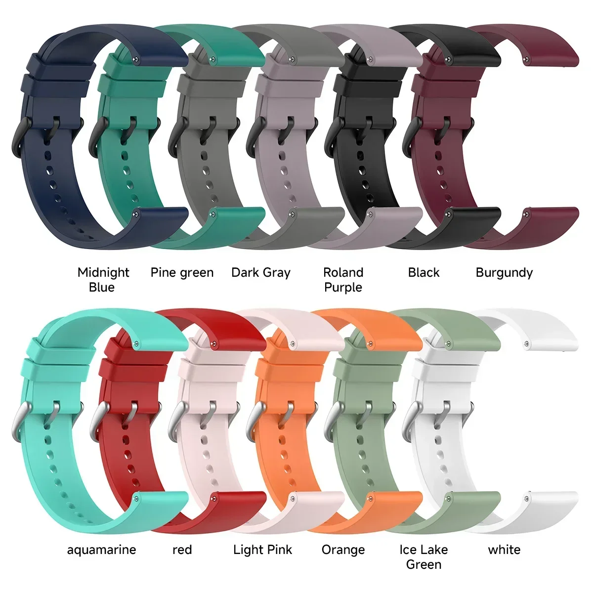 20 22mm Sport Silicone Strap for Redmi Watch 5 Active Band Bracelet for Xiaomi Watch 3 Active/Lite 5 Lite Wristband Accessories