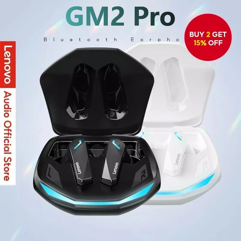 

Новые беспроводные наушники Lenovo GM2 Pro с Bluetooth 5.3, игровые Bluetooth-наушники с низкой задержкой для прослушивания музыки, спортивные наушники-вкладыши с микрофоном