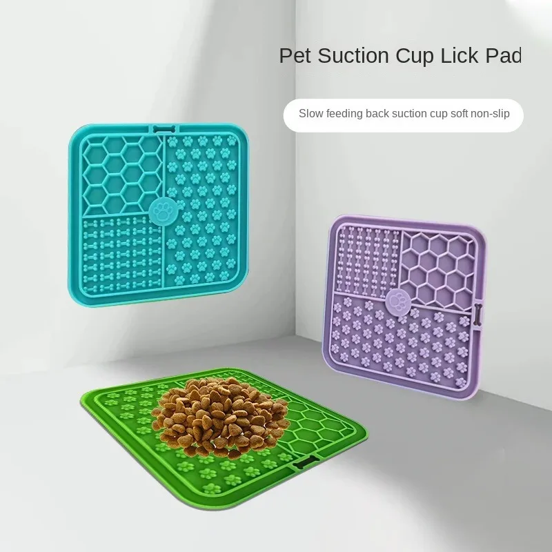 Pet Placemat Cat Slow Feeding Mat Dog Lick Mats Silicone Pets Eating Slowly Food Pad Cats Dogs Feeding Supplies