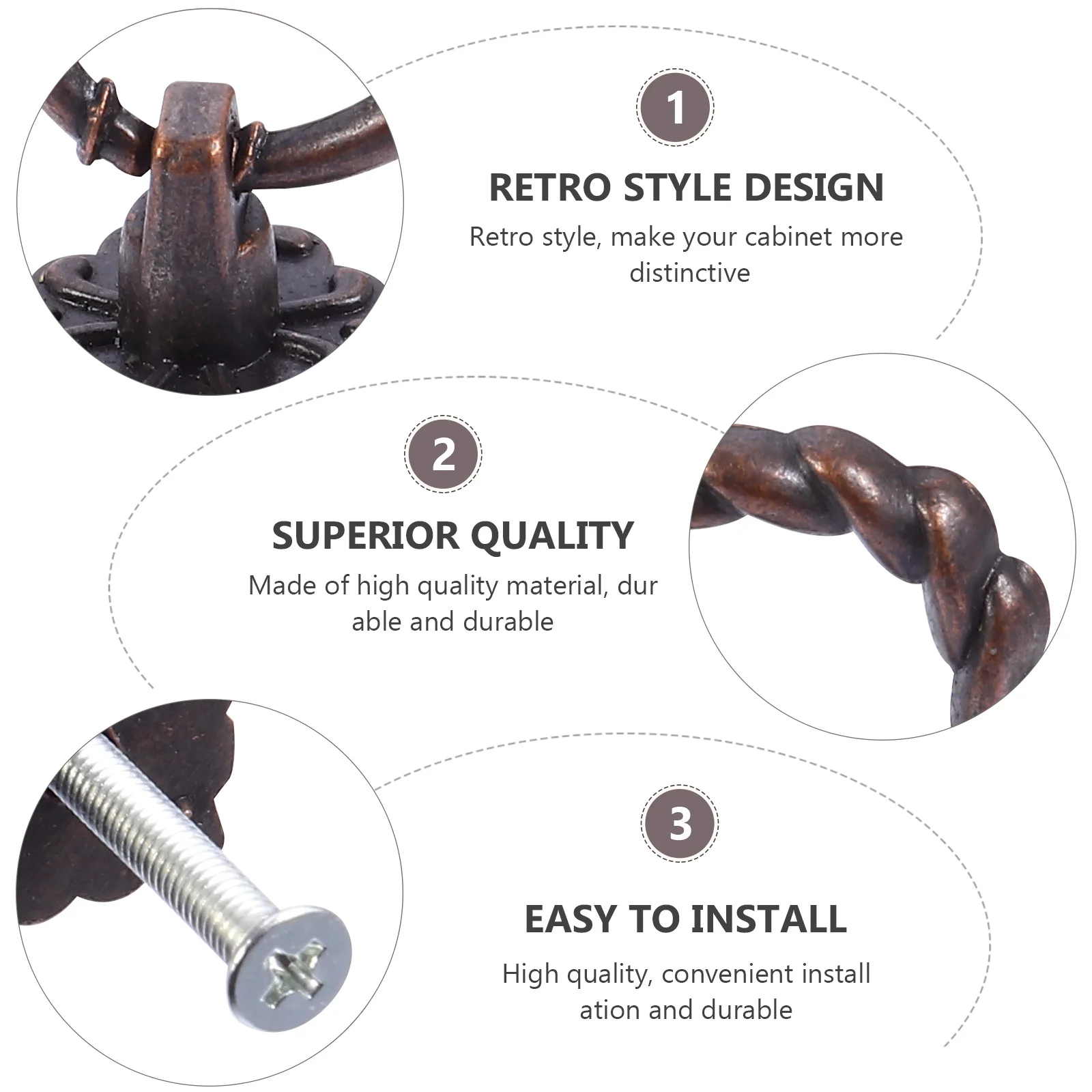 

6Pcs Small Drawer Knobs Zinc Alloy Vintage Pulls for Jewelry Box Dresser Cupboard Handles Door Pull Knobs Jewelry Box Pulls