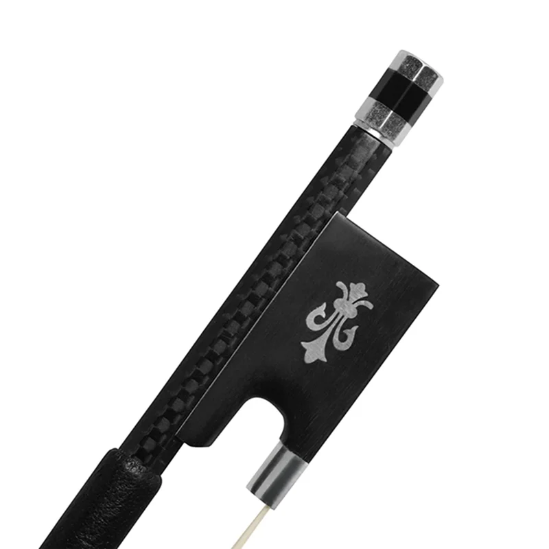 

Shoppingsports Violin Bow 4/4 Composite Flower Carbon Fiber Pure Horsetail Carved Plus Line Silver Sheepskin Hand Rest Bow