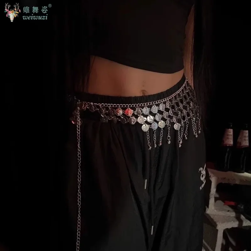Buikdans Multilayer Taille Keten Nieuwe Vrouwen Body Chains Kwastje Boheemse Jazzdans Exotische Metalen Hippe Sjaal Ketting Riem