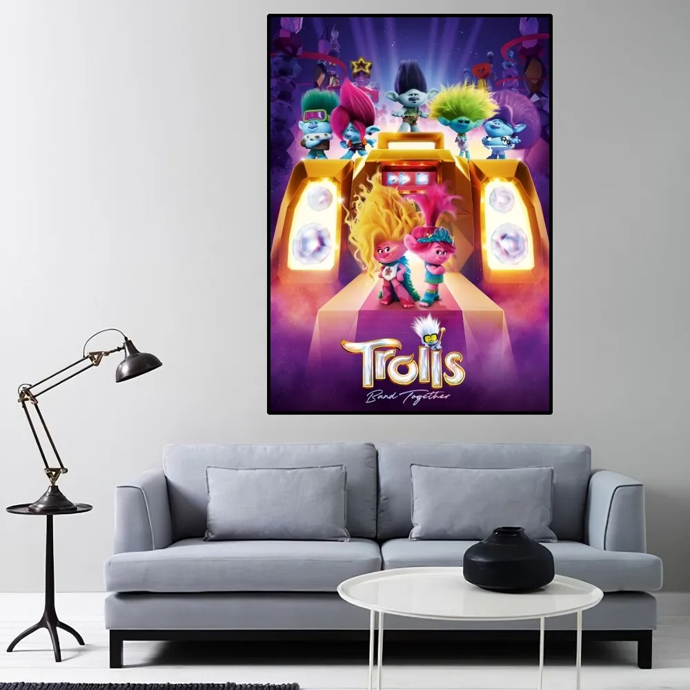 Trolls Cartoon Poster Home Room Decor Livingroom Bedroom Aesthetic Art Wall Painting Stickers