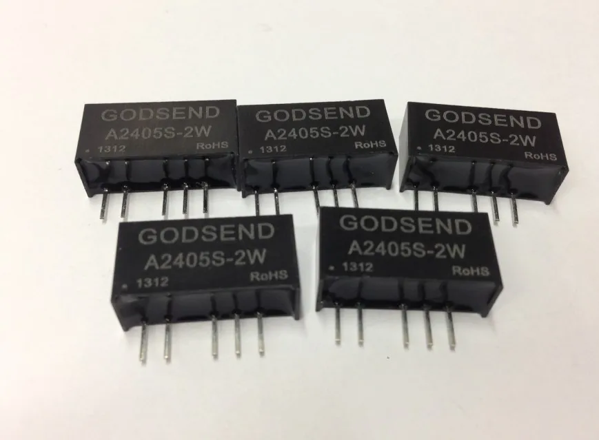 DC-DC Isolation Power Supply Module A2405S-2W24V to Positive and Negative 5V Dual Output Step-down Module 2W