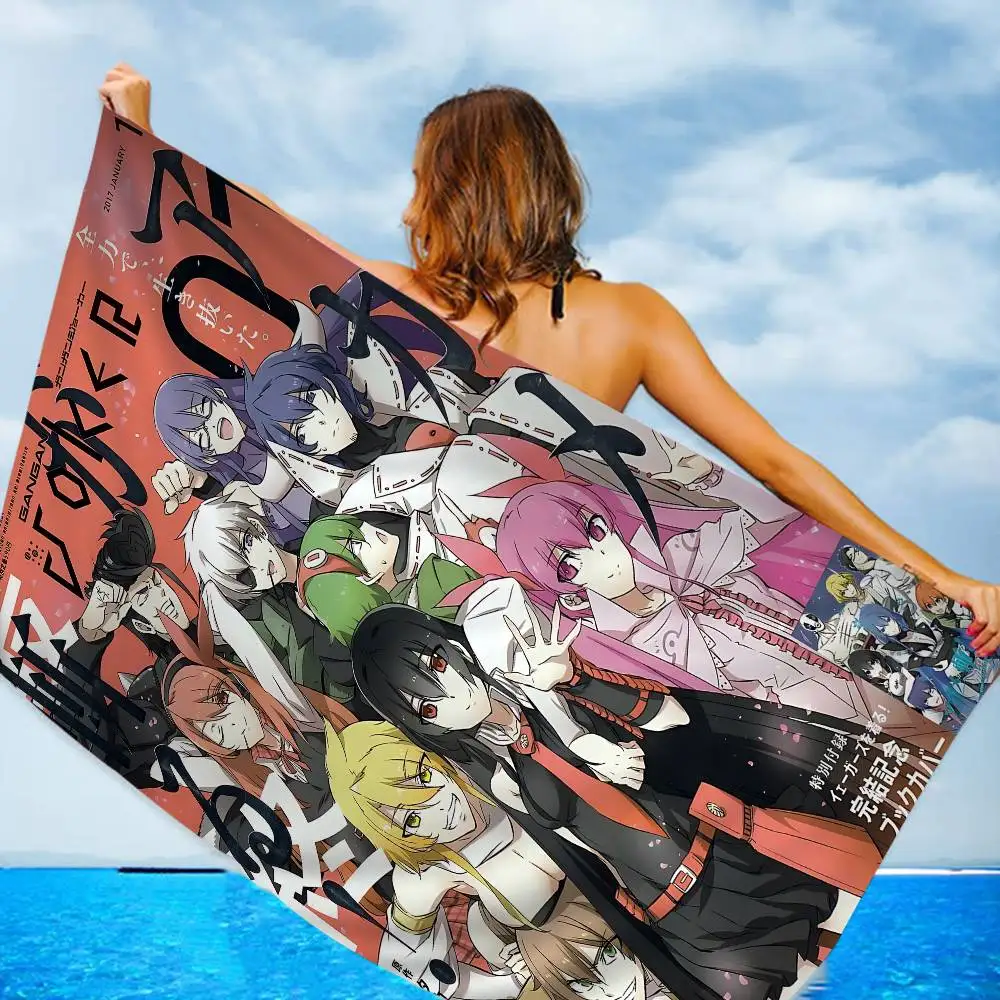 Anime A-Akame Ga Kill Microfiber Beach Towel Absorbent Quick dry Soft Yoga Swimming Resort Mountain Climbing Towel