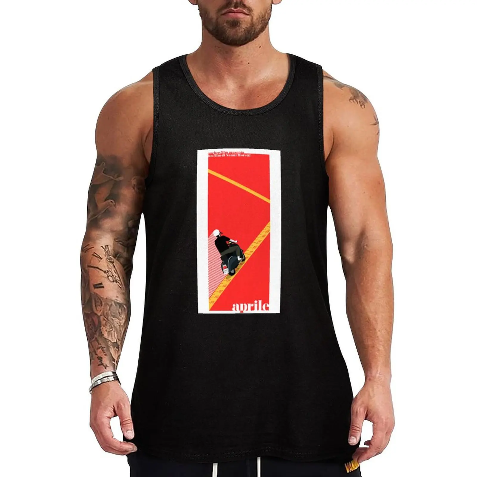 

Nanni Moretti's Aprile Tank Top T-shirt sports Vest male T-shirt men