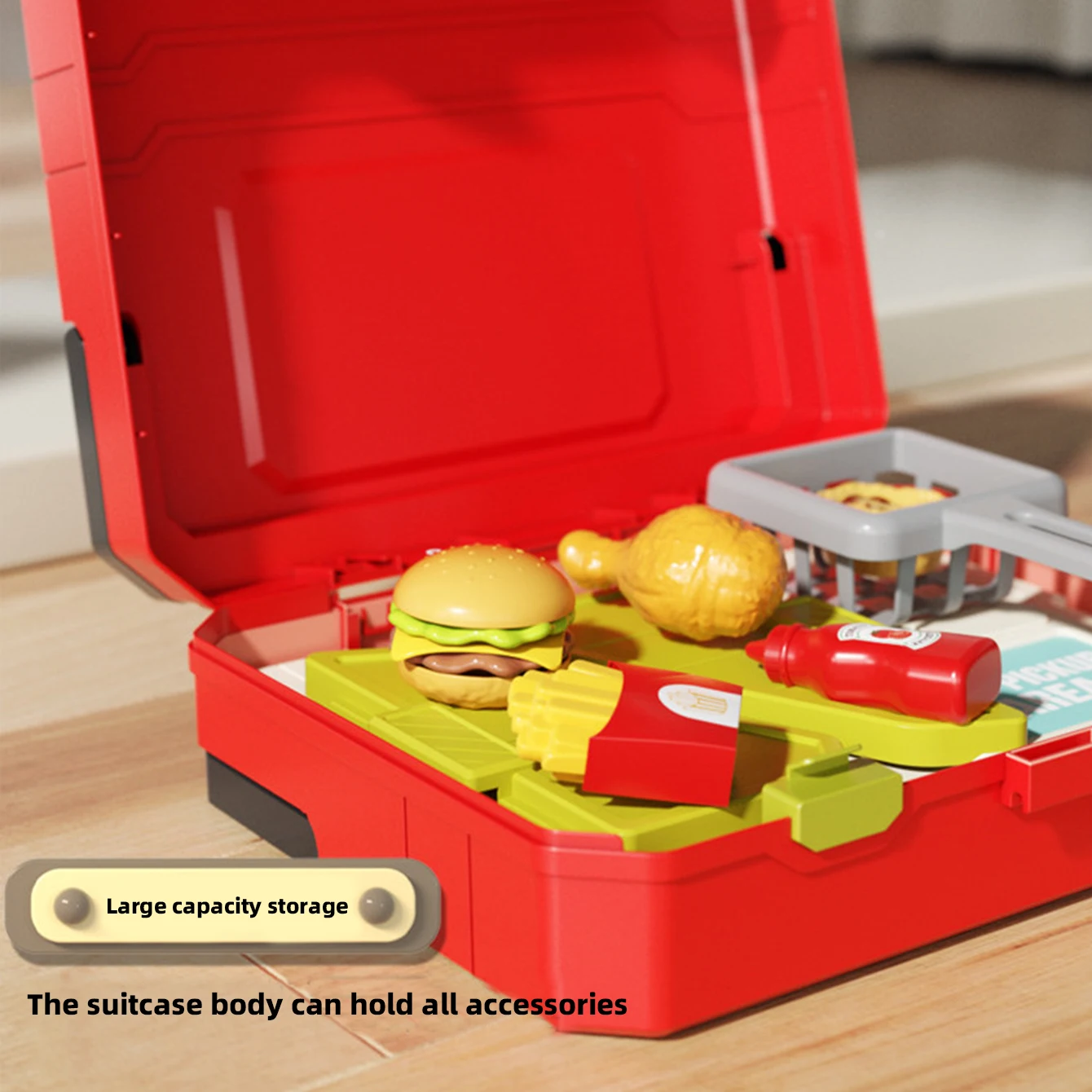 Chariot à main pour Barbecue, ensemble de jeu de cuisine pour enfants, vaisselle, Micro articles, valise à bonbons alimentaires, jouets de jeu de rôle pour enfants, nouvelle collection 2026