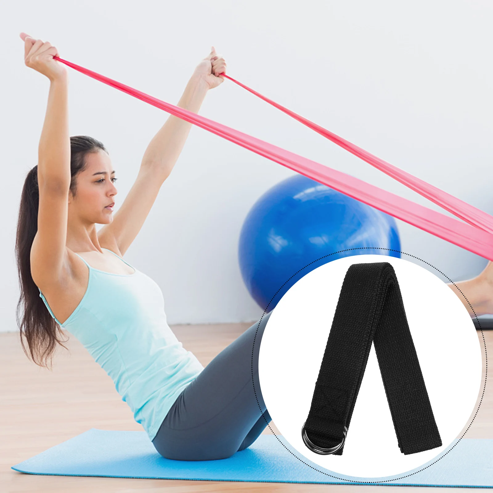 

Yoga Stretch Strap Flexible High Density Woven Polyester Cotton Strap for Fitness Workout Yoga Workout Bands Stretching Straps