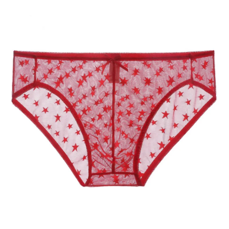 

Men's Quick Dry Underwear Sexy Lace Panties Underpants comfortable Briefs Transparent Light Breathabl Convex Pouch Lingerie