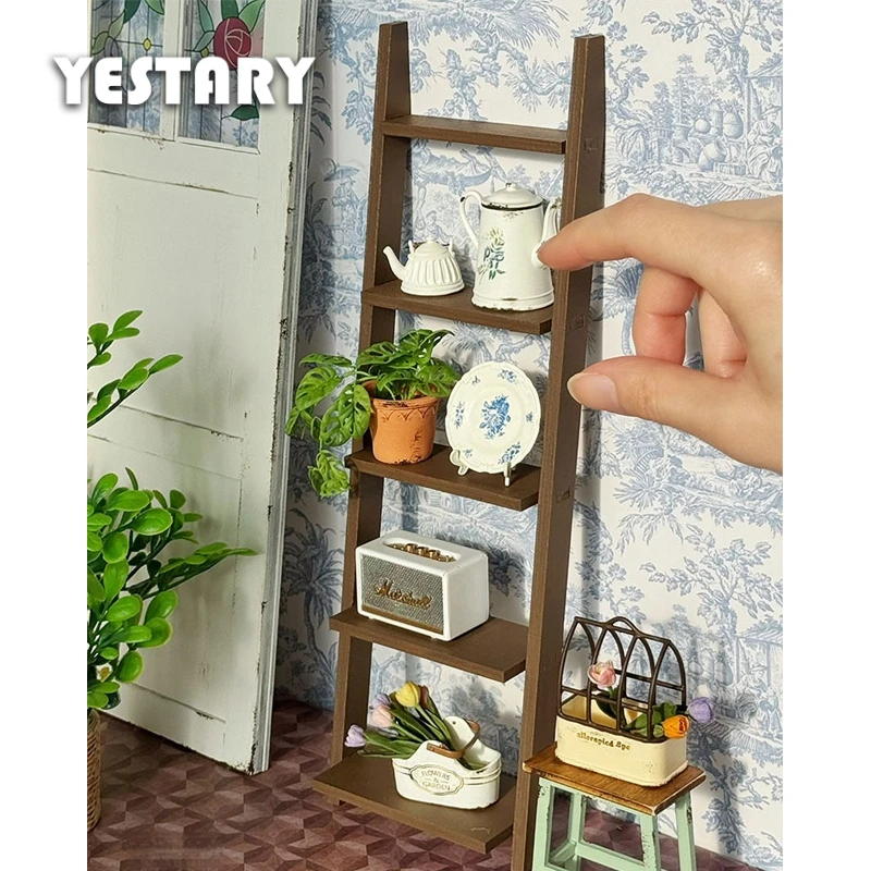 

YESTARY BJD Dolls Furniture Ladder Against The Wall Shelf DIY Material Packs For 1/6 Blythe Dollhouse Furniture Miniature Items