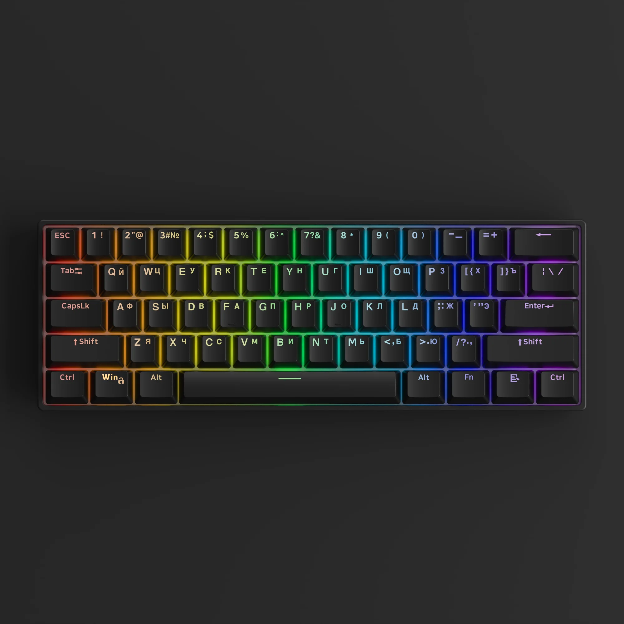 

Akko 3061S HE Keyboard Black 60% ANSI Russian RGB Magnetic Switch Rapid Trigger 8K TypeC Wired Custom Gaming Mechanical Keyboard