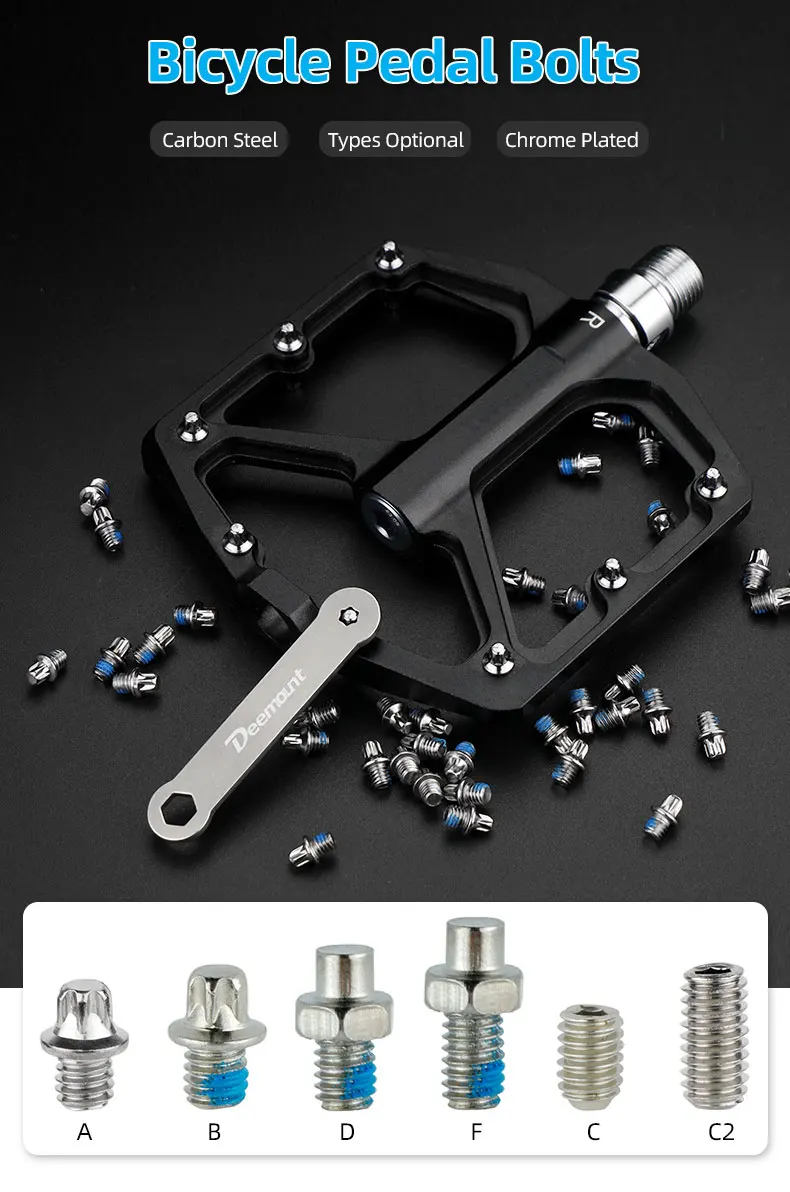 Fahrradpedal-Spikes, 25 Stück, Anti-Überspringen, Stahlbolzen, M4, Gewindeschrauben, Stiftnägel für Fahrradpedale, Fahrradzubehör – Detail 1