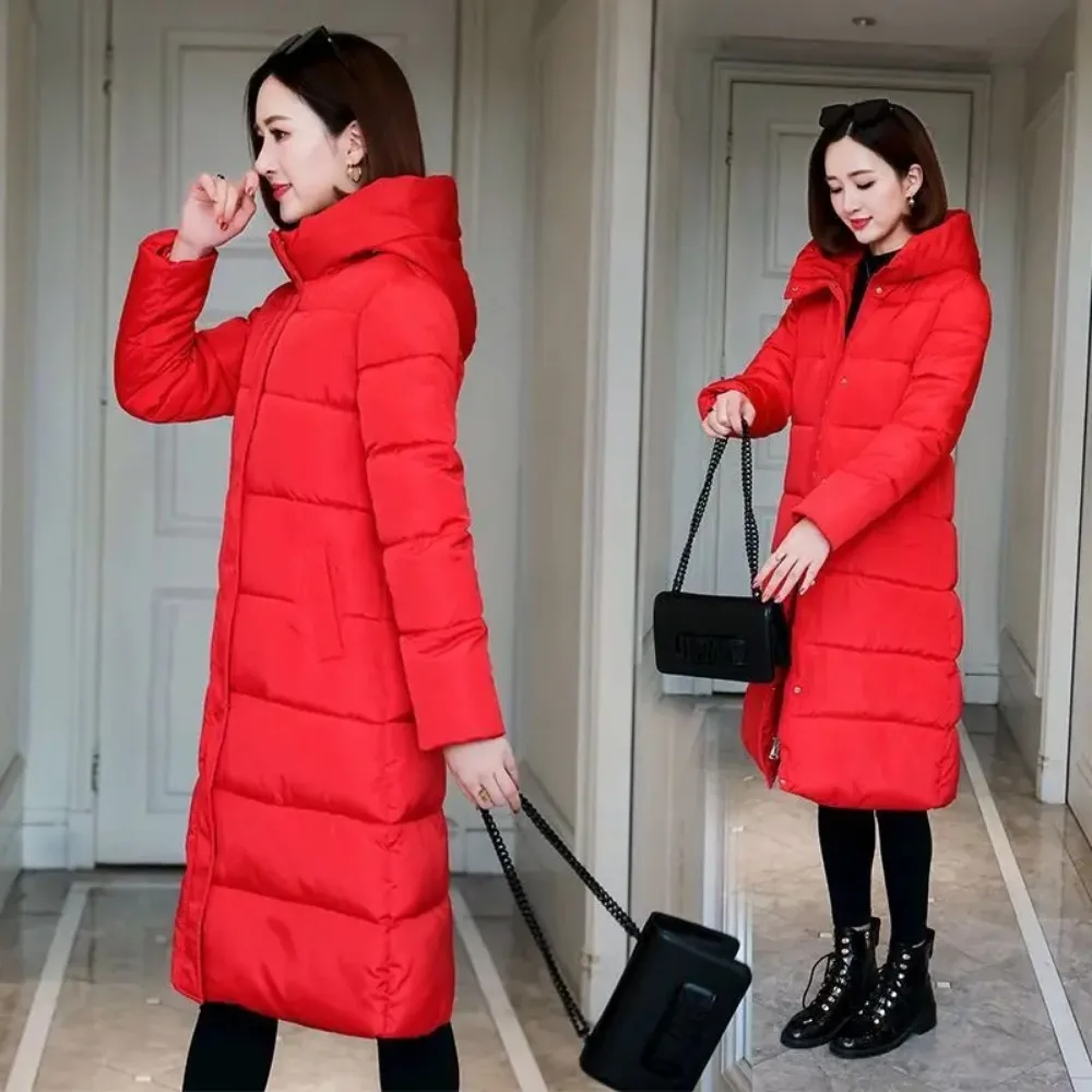 Women\'s Thickened Down Cotton Coat Medium-length Stylish Winter Jacket