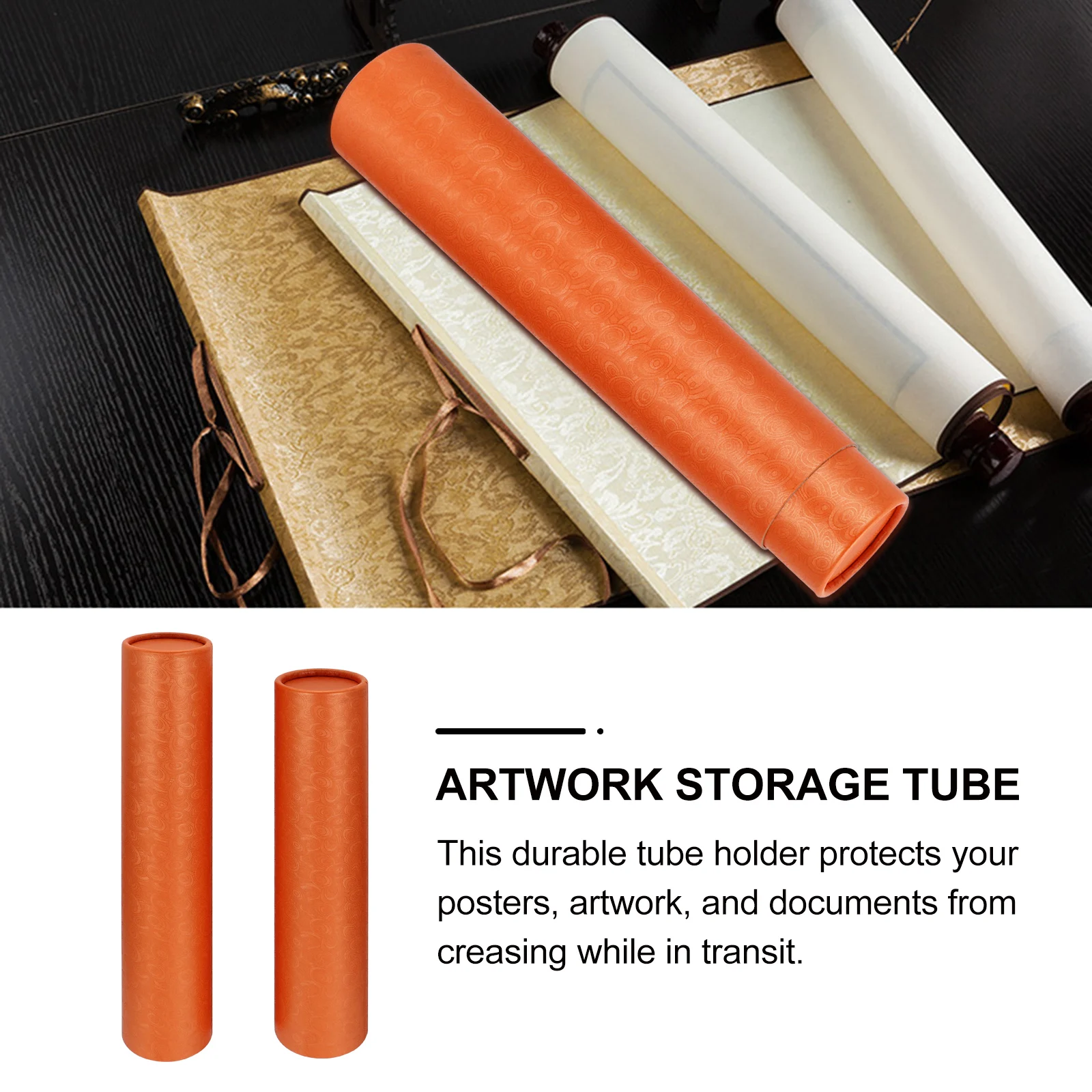 Extendable Telescopic Artwork Storage Tube Durable Document Poster Storage Tube Waterproof Protection Cardboard Tubes for Craft