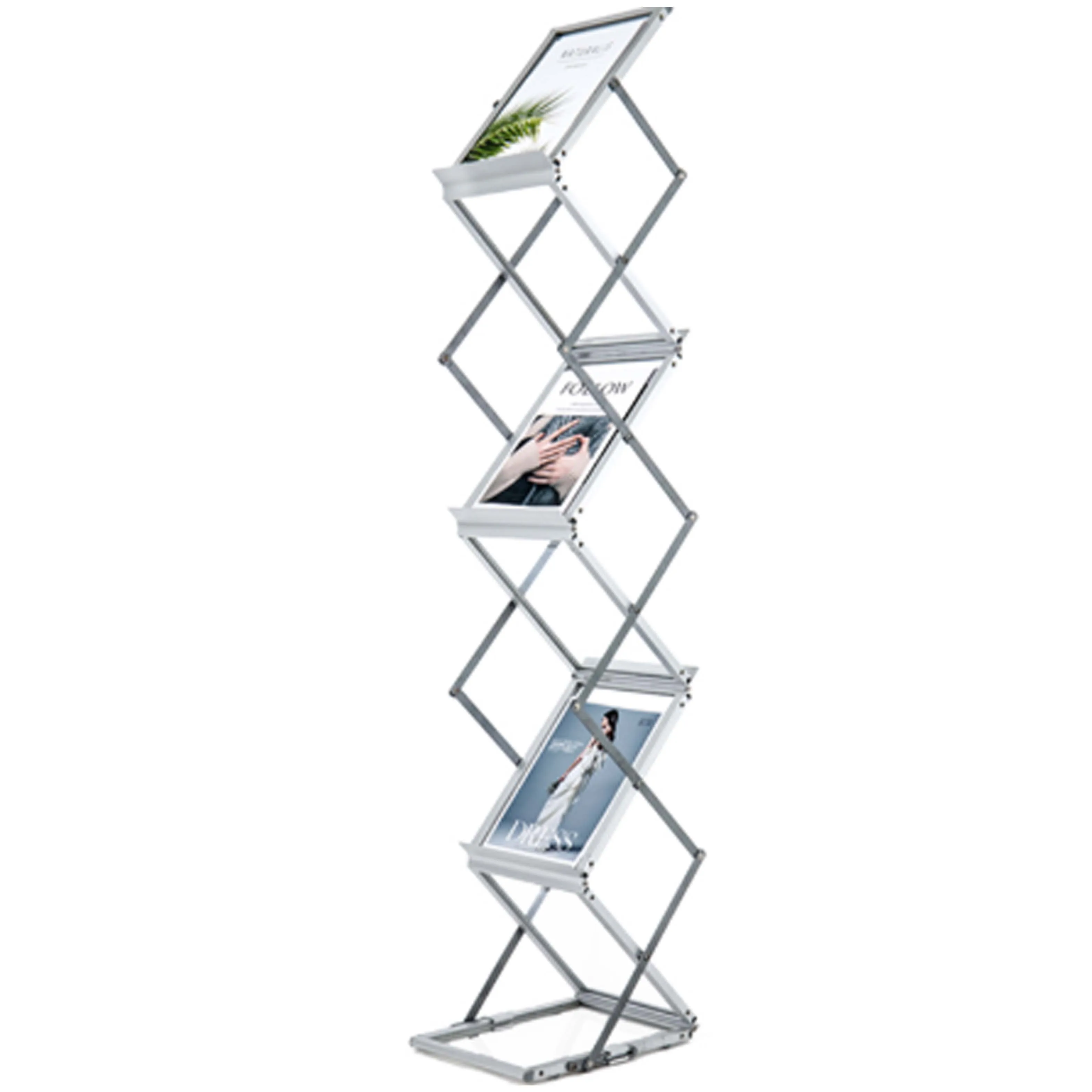 

Factory Wholesale A4 Catalog Shelf Portable Magazine Rack Portable Brochure Stand