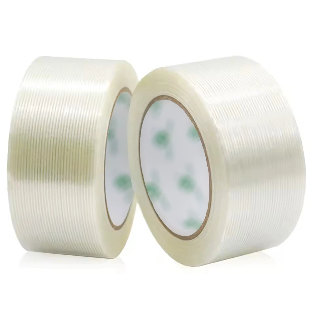 

Filament Strapping Tape, Heavy Duty Transparent Reinforced Fiberglass Tape 25M
