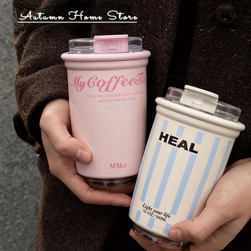 Original Coffee Companion Cup Insulated Cup Cold Insulation Car Mounted Stainless Steel with  Water Bottle