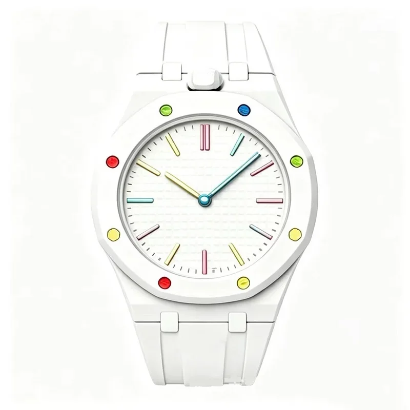 This is a watch+strap+lanyard 3 in 1 Pocket Watch Combination suit Octagonal Pop Style Neck Quartz Movement Candy Color - view 4
