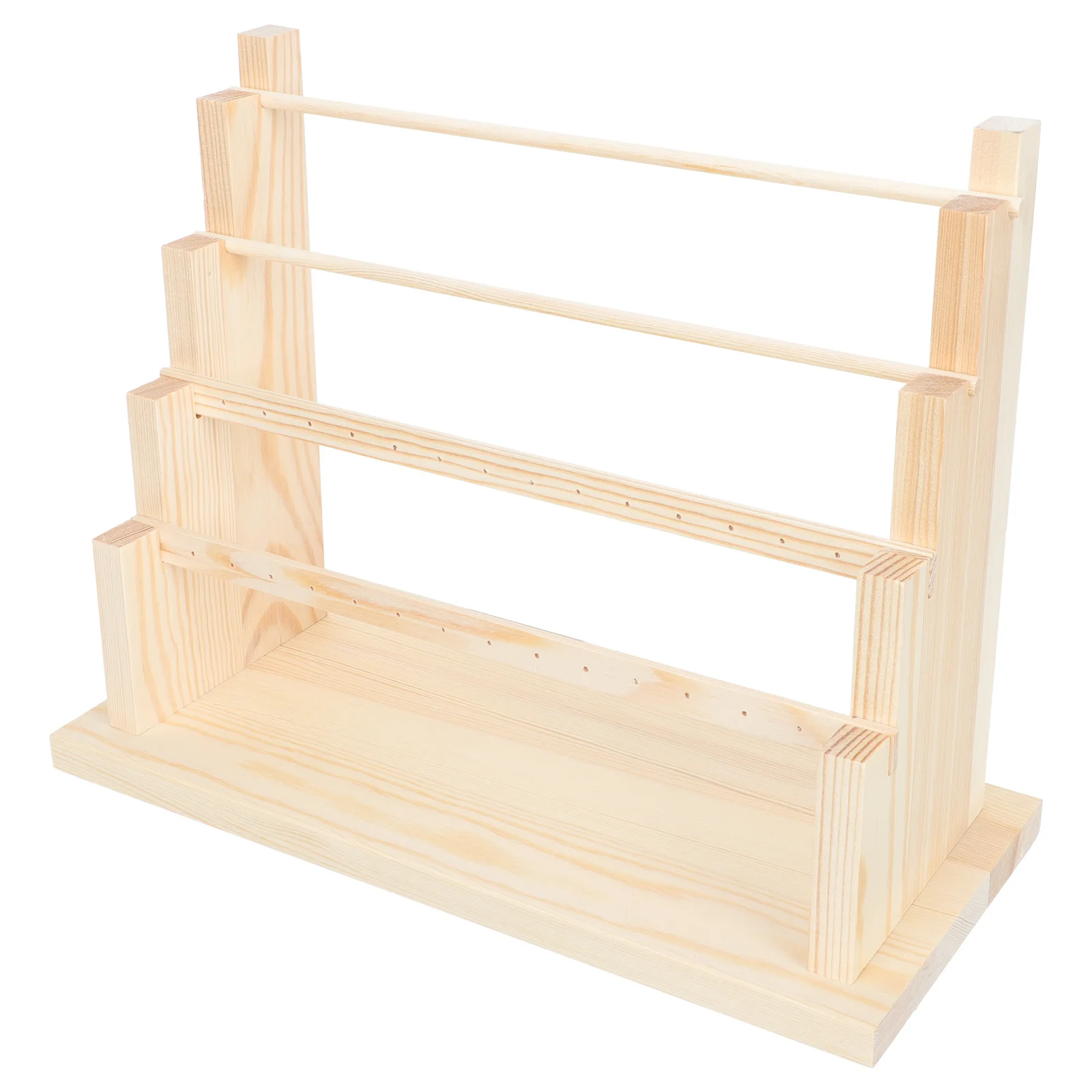 Multi-Layer Wooden Jewelry Storage Rack Detachable Display Stand Ring Earring Bracelet Organizer Wooden Jewelry Display Stand