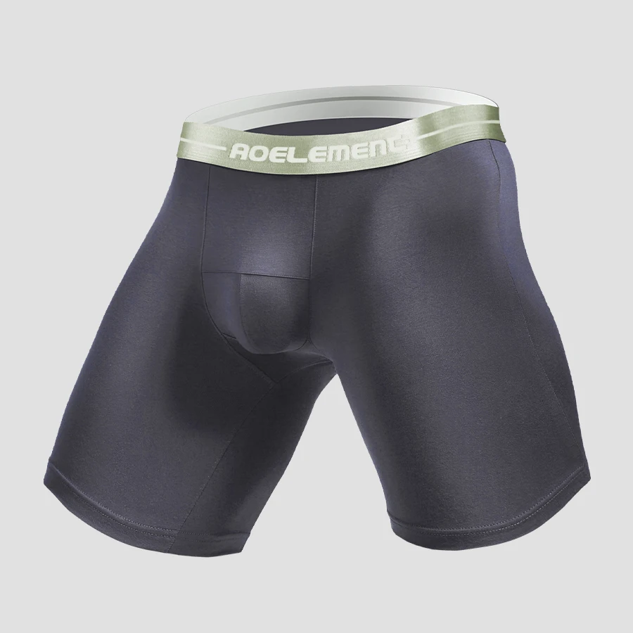 Men\'s underwear men\'s boxer briefs lengthened and enlarged anti-wear leg boxer briefs bottoms sports breathable pants