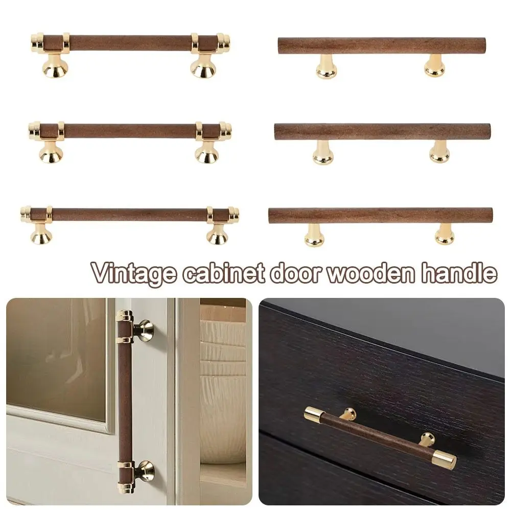 Modern Solid Wooden Door Handles Various Sizes Durable Kitchen Cabinet Handles Multifunctional Drawer Knobs Home Use