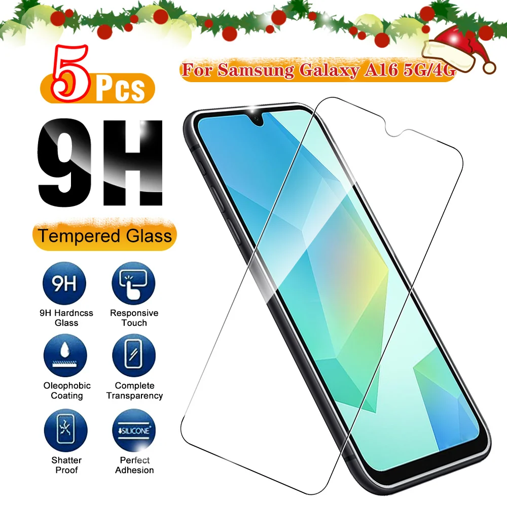 5PCS SamsungA16 A05s Protective Glass For Samsung Galaxy A55 A35 A25 A15 A05 A05s A54 A34 A14 A13 A33 A16 5G/4G Screen Protector