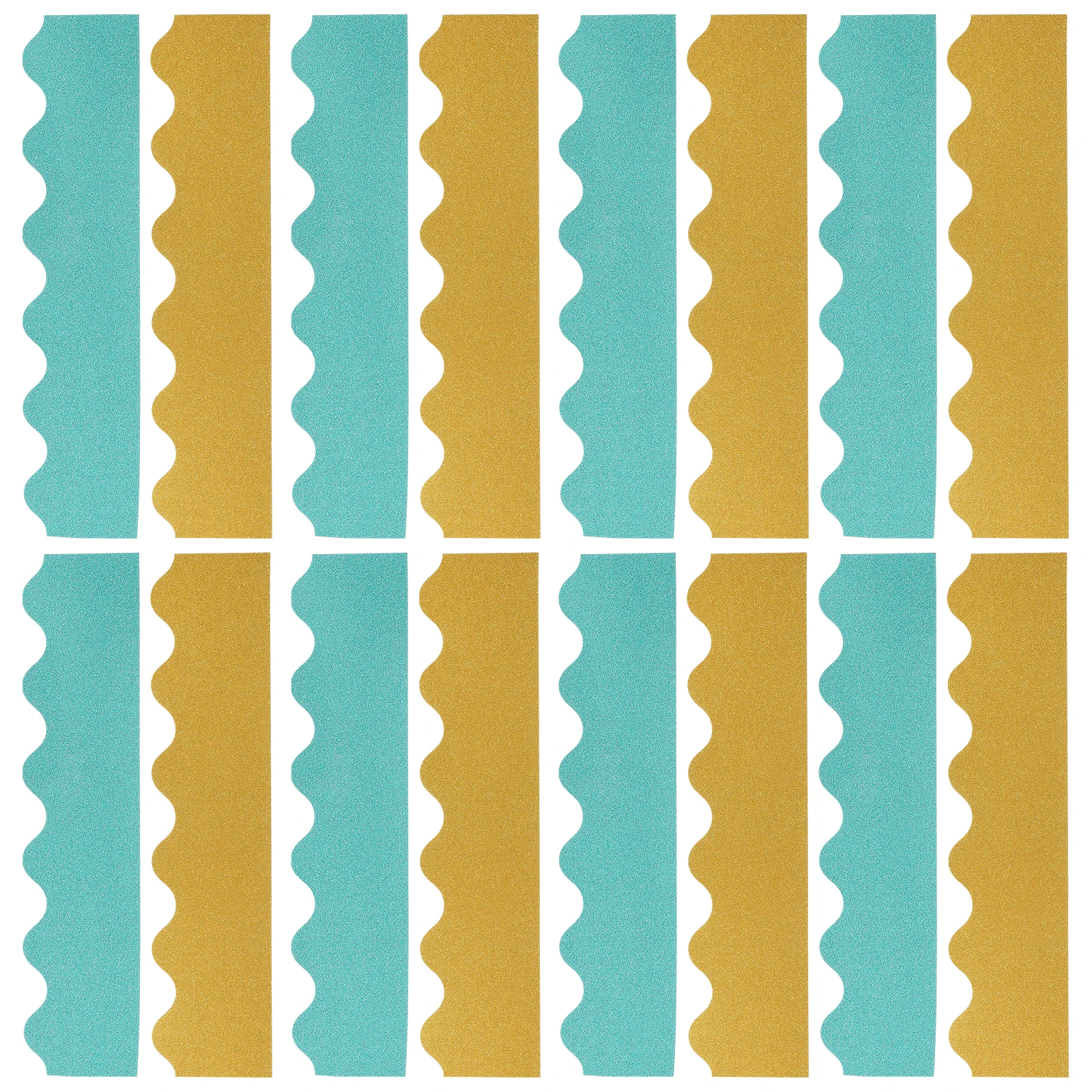

2 set Golden Edging Stickers Classroom Decor Blackboard Borders Wear Resistant DIY Craft Project Accessories Bulletin Trims