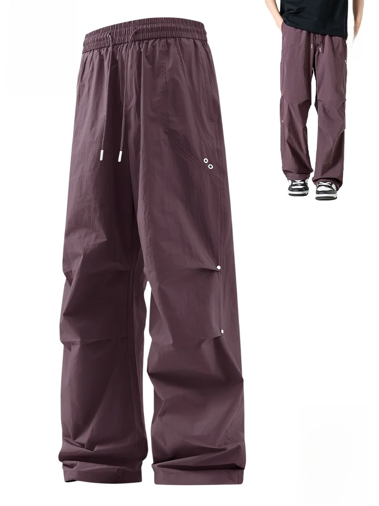 

Мужские летние тонкие тактические брюки-карго свободного кроя для активного отдыха, модные городские брюки из полиэстера