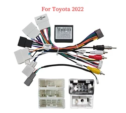 Car Audio DVD Player 16PIN Android Power Cable Adapter With Canbus Box For Toyota HIGHLANDER 2022 Wiring Harness
