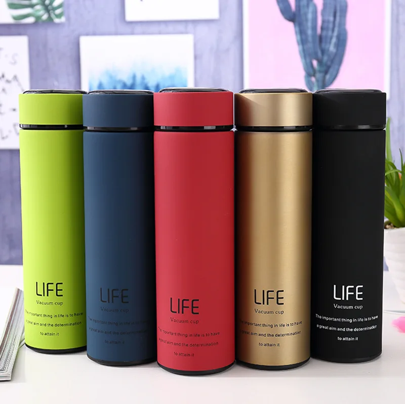 

350/500ml Water Bottle Leak Proof Double Walled Straight Mug Thermos Cup Vacuum Flasks Thermoses Coffee Cup