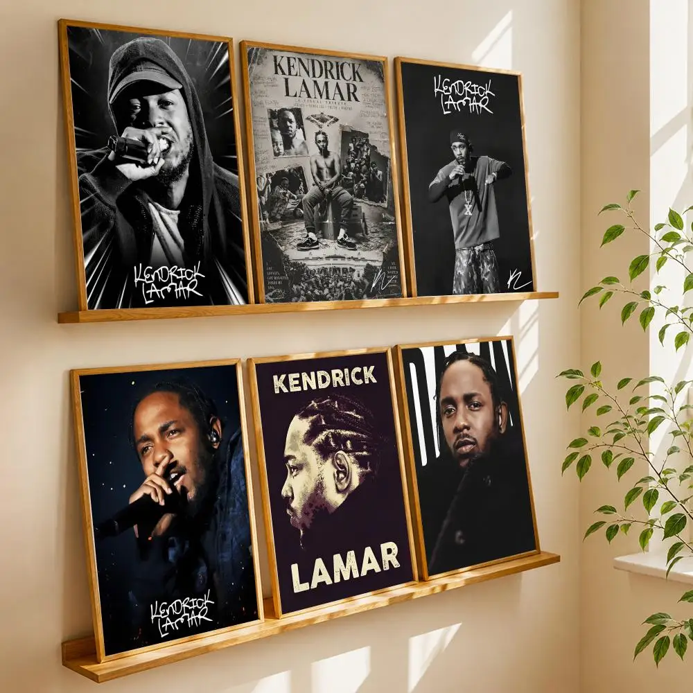 K-Kendrick L-Lamar Poster HD Wall Stickers Mural Self-Adhesive Decals Home Decor Bedroom & Living Room Gift Idea