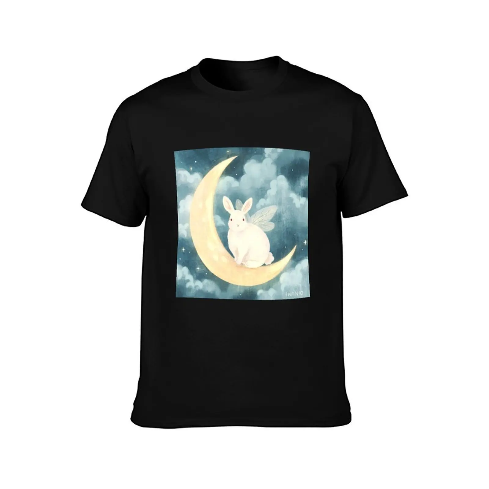 Moon Rabbit T-Shirt Light Athletic Short Sleeve Tee Shirt T-Shirt